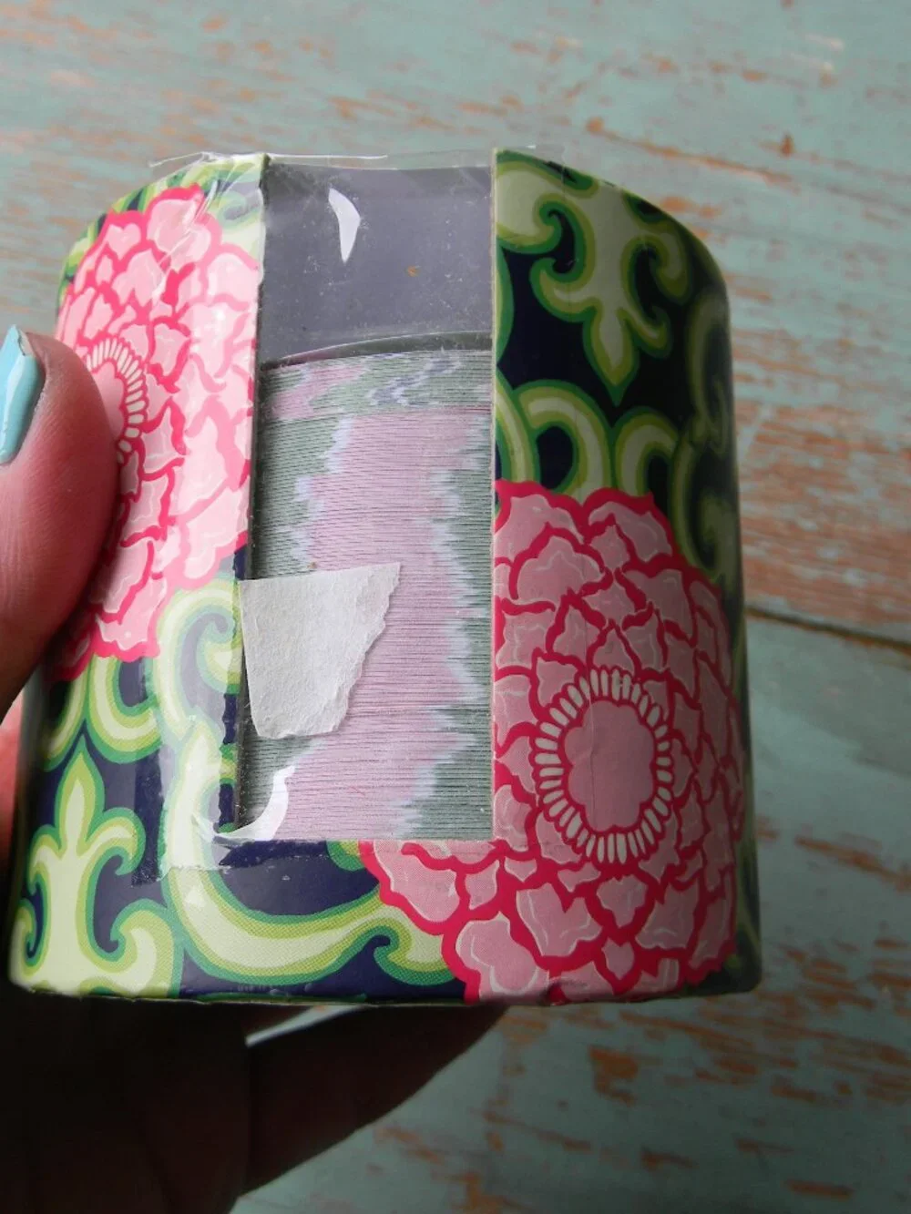Lilly Pulitzer BLUE/GREEN/PINK FLORAL Circle Notes NOTECARD OFFICE 75%FULL